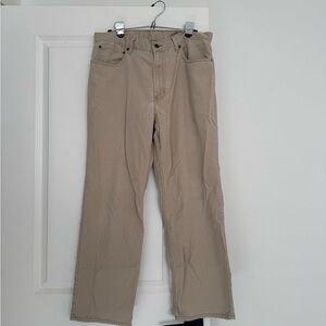 LL Bean men’s tan khaki soft denim jeans pants size 36 x 30